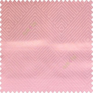 Pink color abstract zigzag lines geometric patterns diamond shaped sharp lines self design poly fabric main curtain